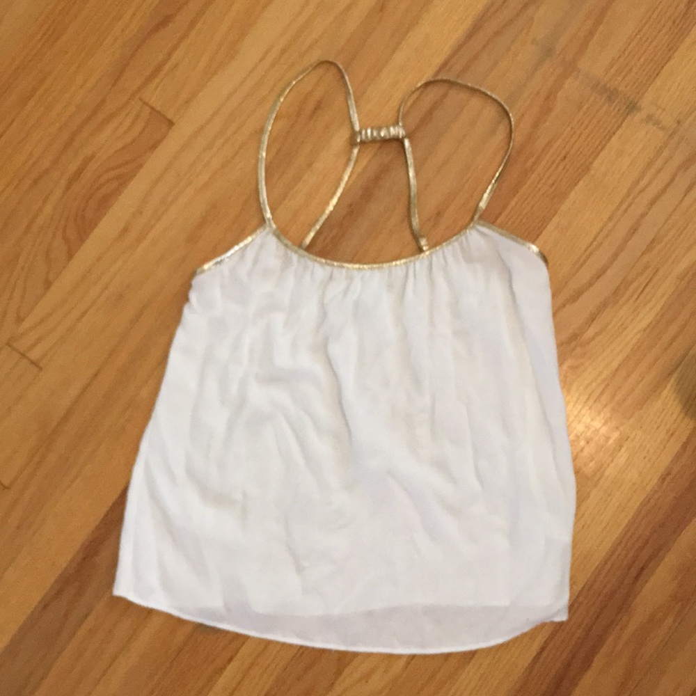 Greylin metallic trim racerback cami